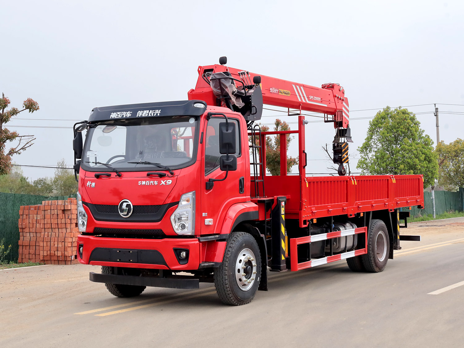 陜汽軒德X9單排上裝三一8噸直臂式吊機（pro版）