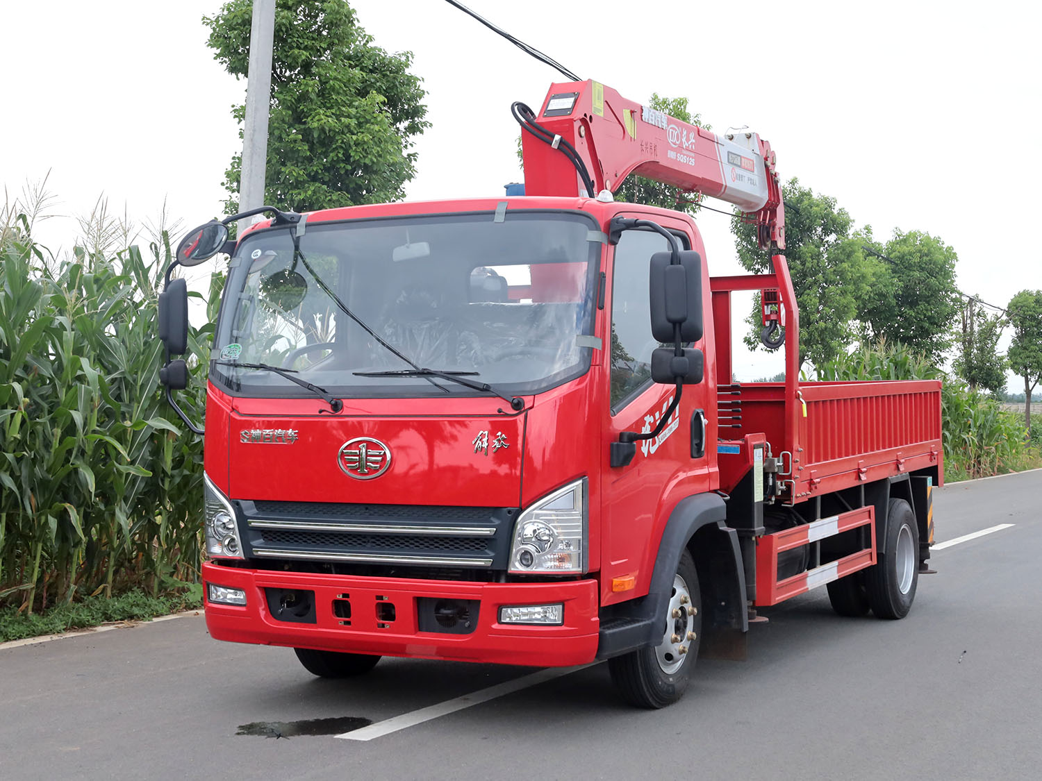 解放虎VN單排上裝長興5噸直臂式吊機（藍牌）